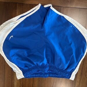 Nike Women's Blue and White Athletic Shorts